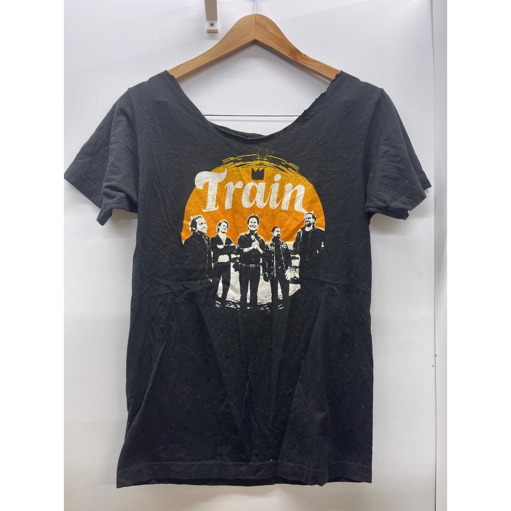 Train Band Summer Road Trip 2024 Tour Graphic T-Shirt Black Womens Small
